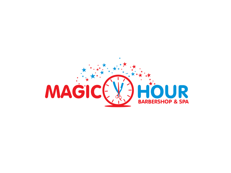 Magic Hour Barbershop & Spa logo design by creativemind01