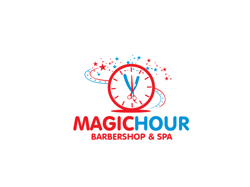 Magic Hour Barbershop & Spa logo design by creativemind01