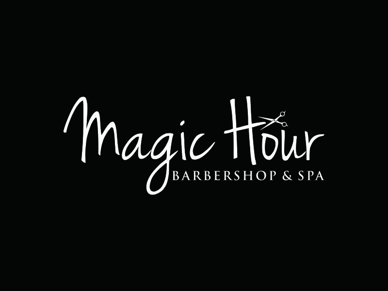 Magic Hour Barbershop & Spa logo design by christabel