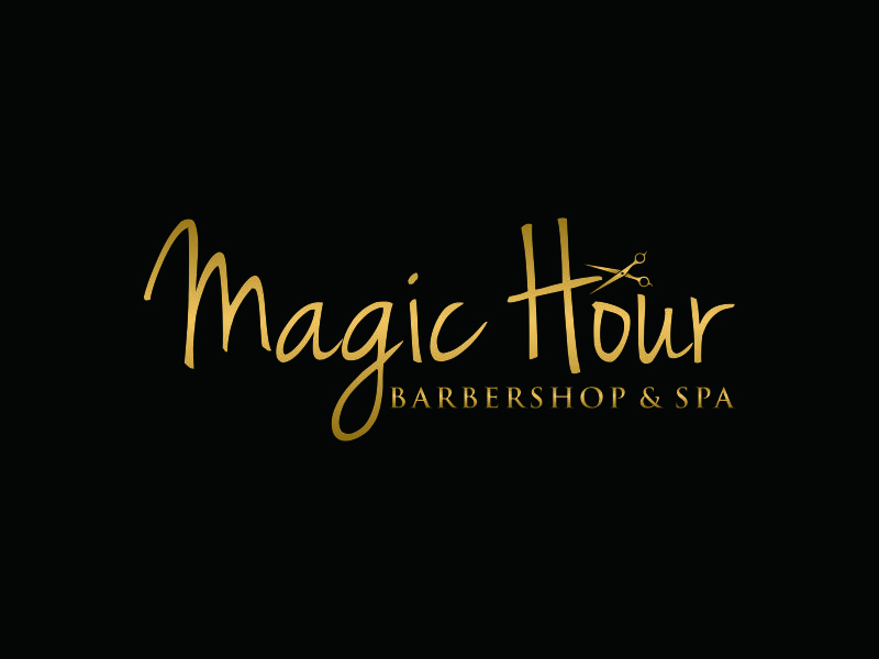 Magic Hour Barbershop & Spa logo design by christabel