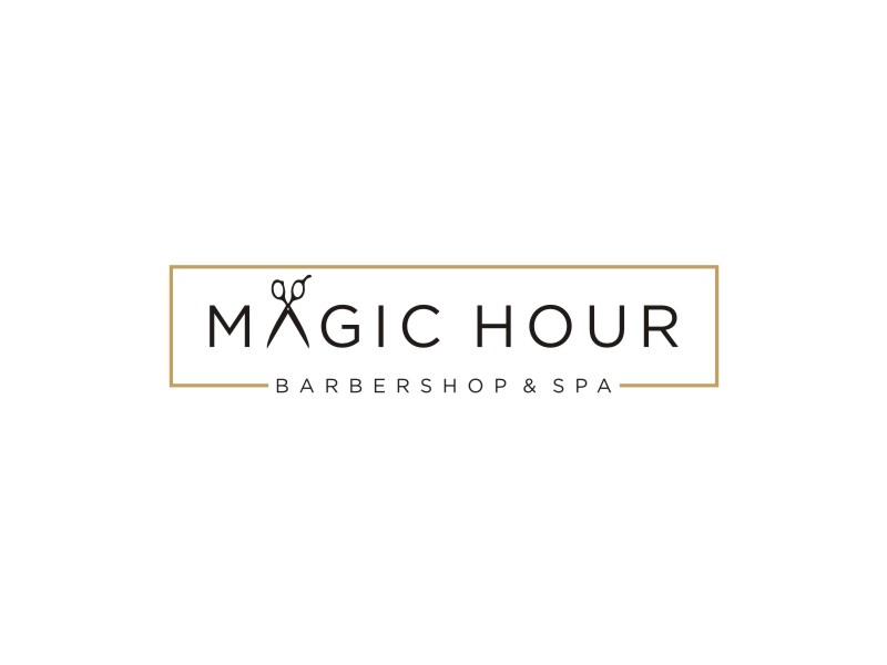 Magic Hour Barbershop & Spa logo design by R-art