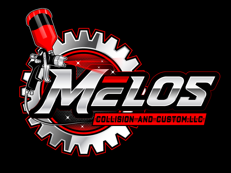 Melos collision and custom logo design by uttam