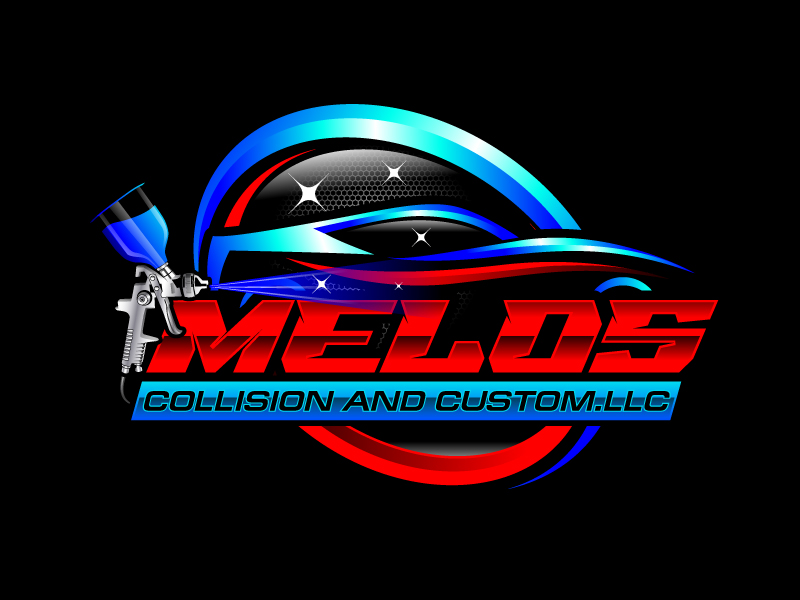 Melos collision and custom logo design by uttam