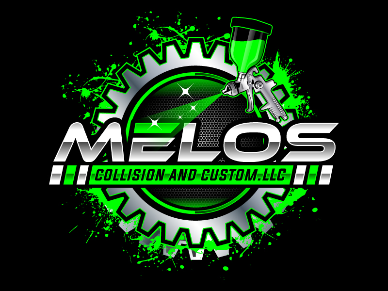 Melos collision and custom logo design by uttam