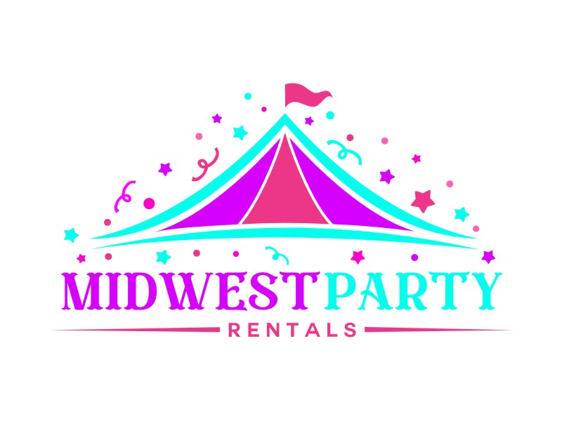 Midwest Party Rentals logo design by coco