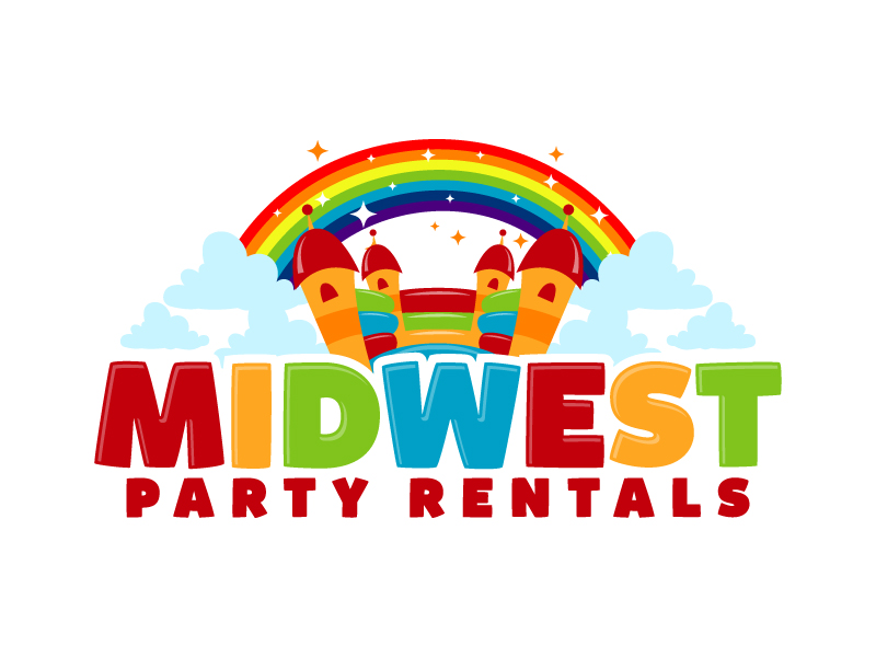 Midwest Party Rentals logo design by Kirito