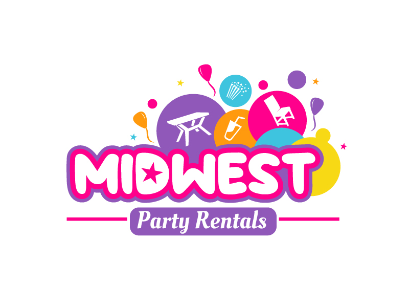 Midwest Party Rentals logo design by Euto