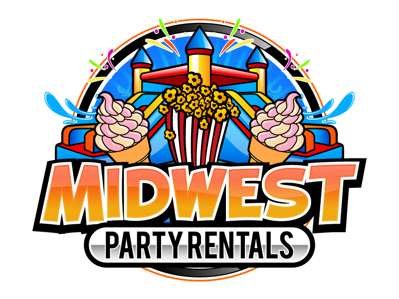 Midwest Party Rentals logo design by daywalker