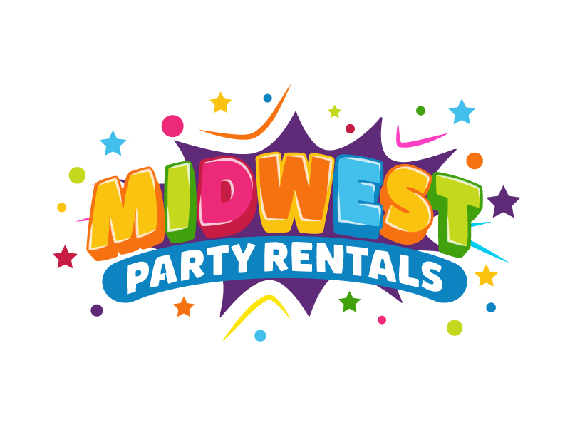 Midwest Party Rentals logo design by Kirito
