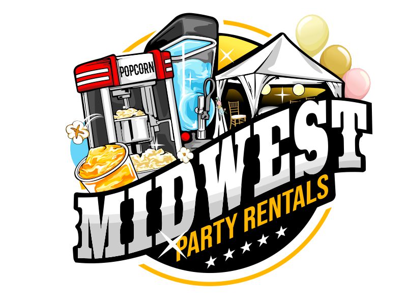 Midwest Party Rentals logo design by veron