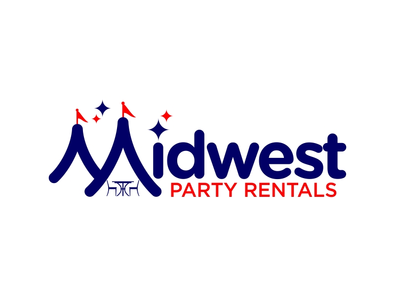 Midwest Party Rentals logo design by Dhieko