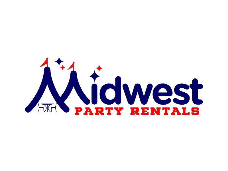 Midwest Party Rentals logo design by Dhieko