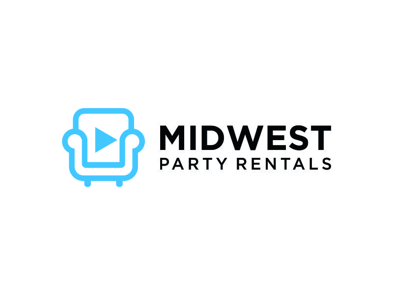 Midwest Party Rentals logo design by azizah