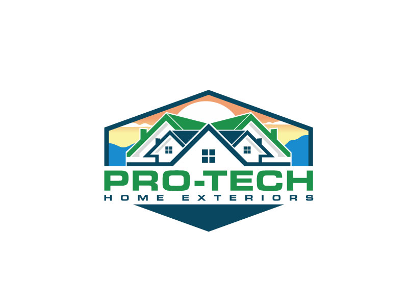 Pro-Tech Home Exteriors logo design by bezalel