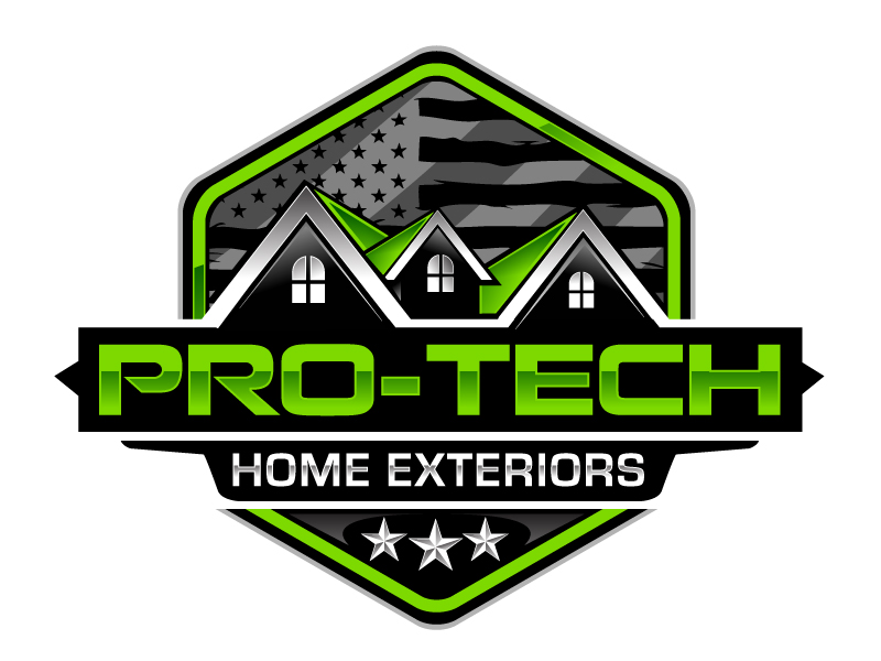Pro-Tech Home Exteriors logo design by DreamLogoDesign