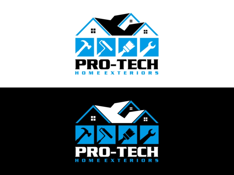 Pro-Tech Home Exteriors logo design by Berkah Corel
