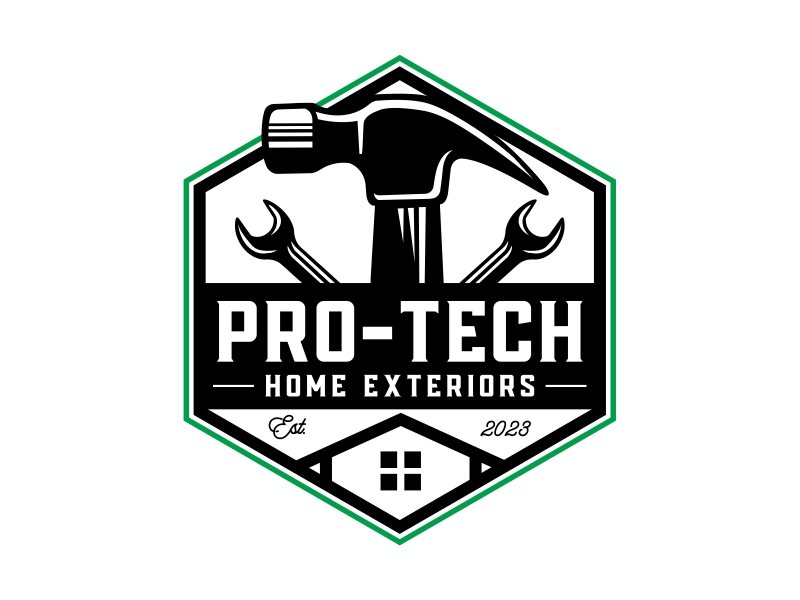 Pro-Tech Home Exteriors logo design by Mardhi