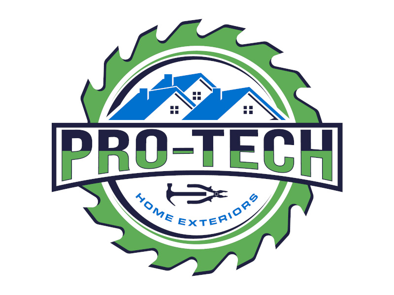 Pro-Tech Home Exteriors logo design by planoLOGO