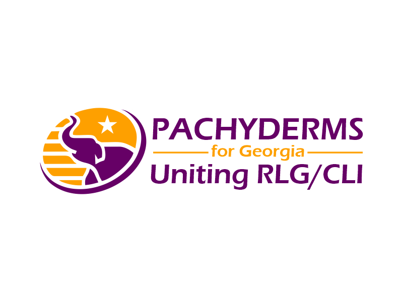 Pachyderms for Georgia , Uniting RLG/CLI logo design by Gwerth