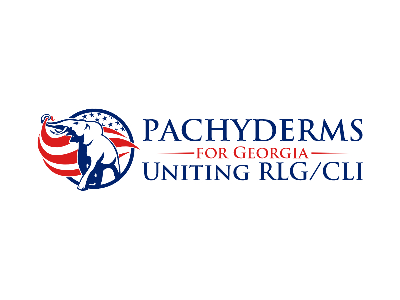 Pachyderms for Georgia , Uniting RLG/CLI logo design by Gwerth