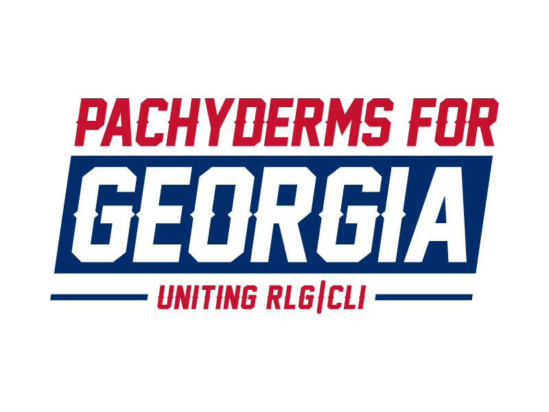 Pachyderms for Georgia , Uniting RLG/CLI logo design by LogoQueen