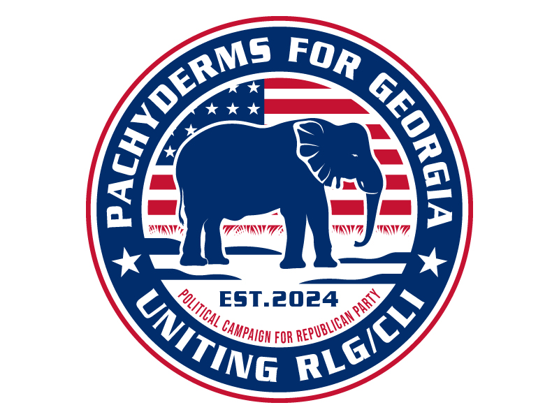 Pachyderms for Georgia , Uniting RLG/CLI logo design by LogoQueen