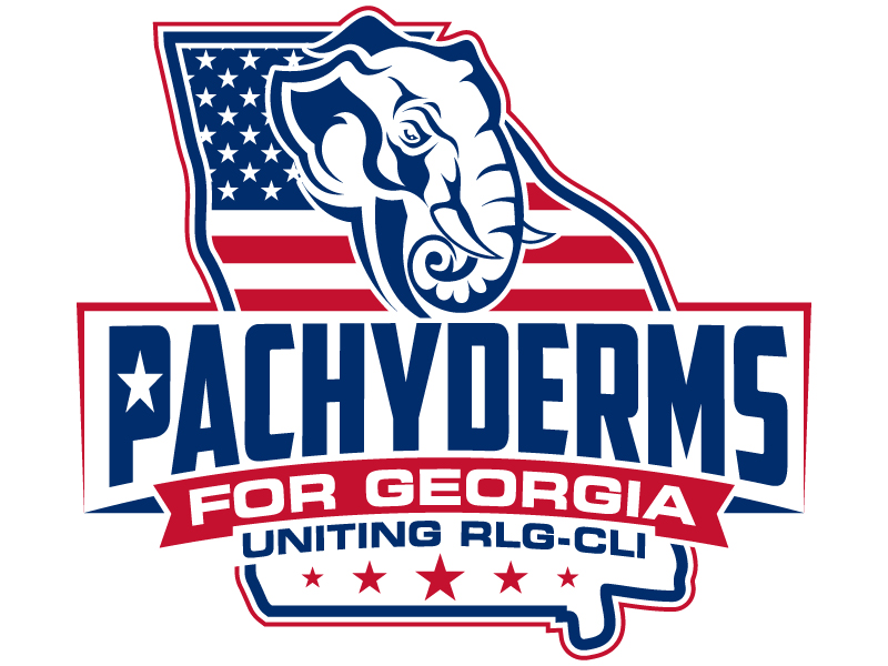 Pachyderms for Georgia , Uniting RLG/CLI logo design by Gilate