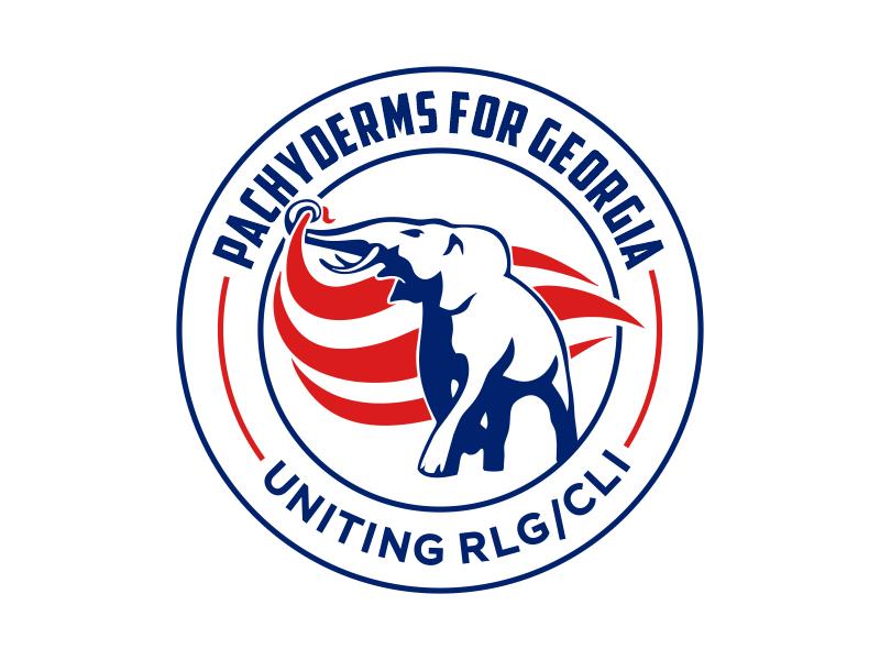 Pachyderms for Georgia , Uniting RLG/CLI logo design by Gwerth