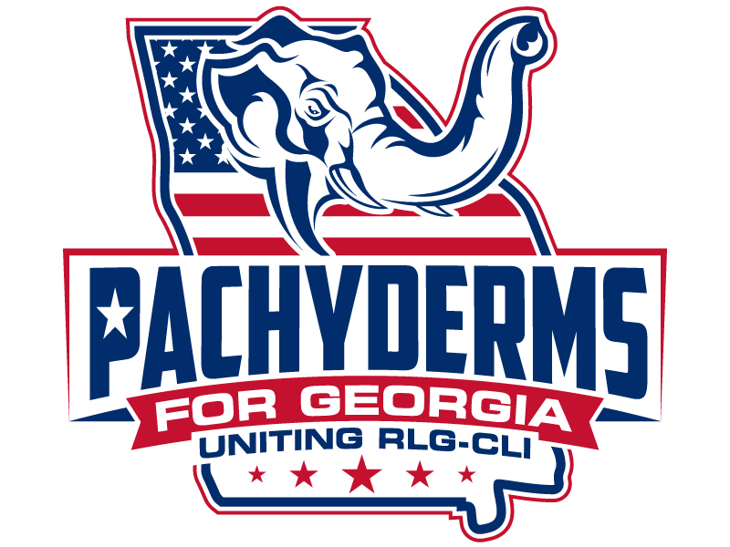 Pachyderms for Georgia , Uniting RLG/CLI logo design by Gilate