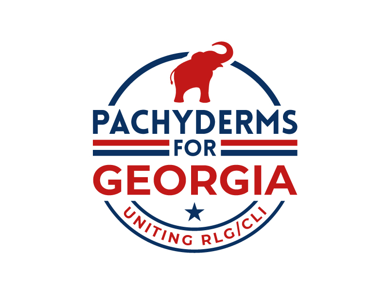 Pachyderms for Georgia , Uniting RLG/CLI logo design by Euto