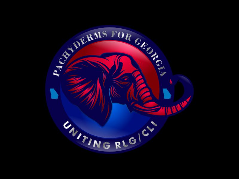 Pachyderms for Georgia , Uniting RLG/CLI logo design by dyah lestari