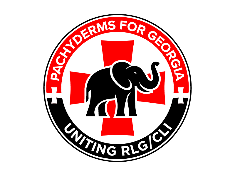 Pachyderms for Georgia , Uniting RLG/CLI logo design by mewlana