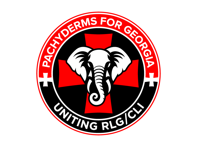 Pachyderms for Georgia , Uniting RLG/CLI logo design by mewlana
