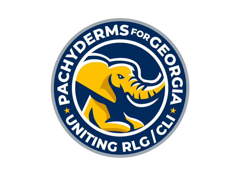 Pachyderms for Georgia , Uniting RLG/CLI logo design by bezalel