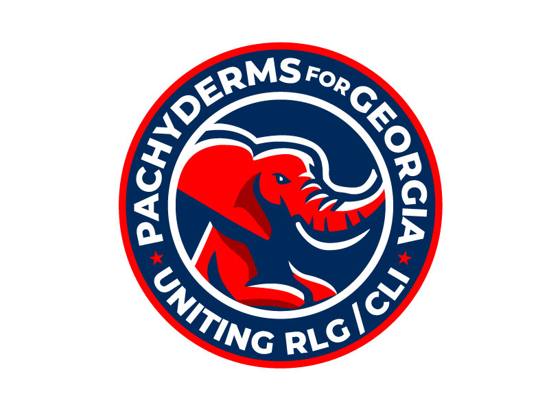 Pachyderms for Georgia , Uniting RLG/CLI logo design by bezalel