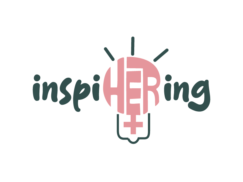 inspiHERing logo design by paulwaterfall
