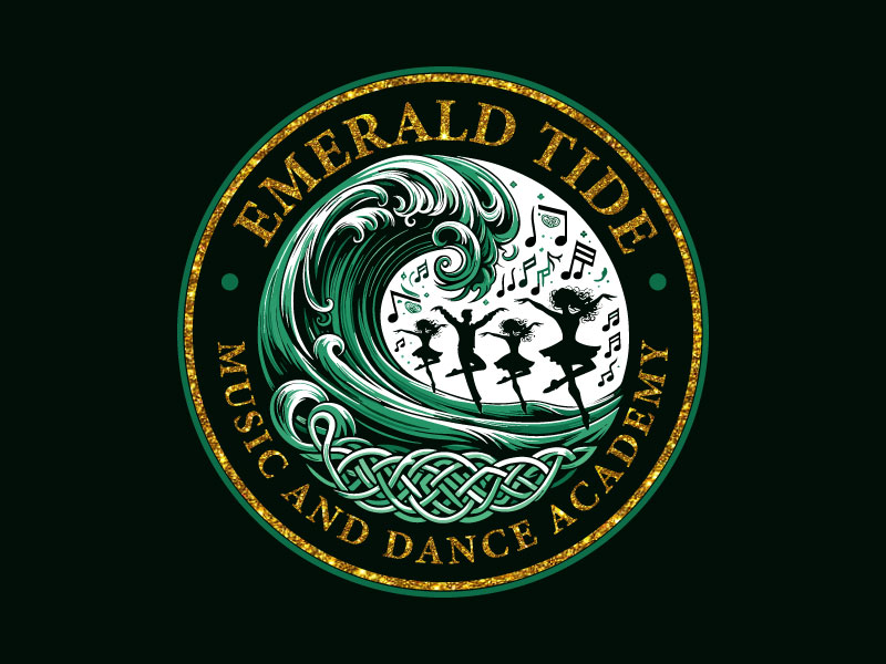 Emerald Tide Music and Dance Academy logo design by Ebad uddin