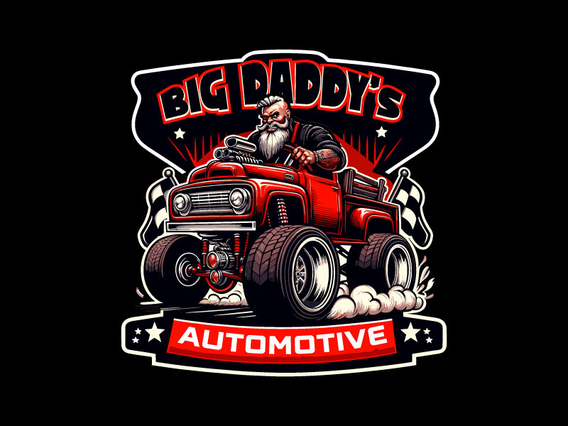 big daddy’s automotive logo design by Ebad uddin