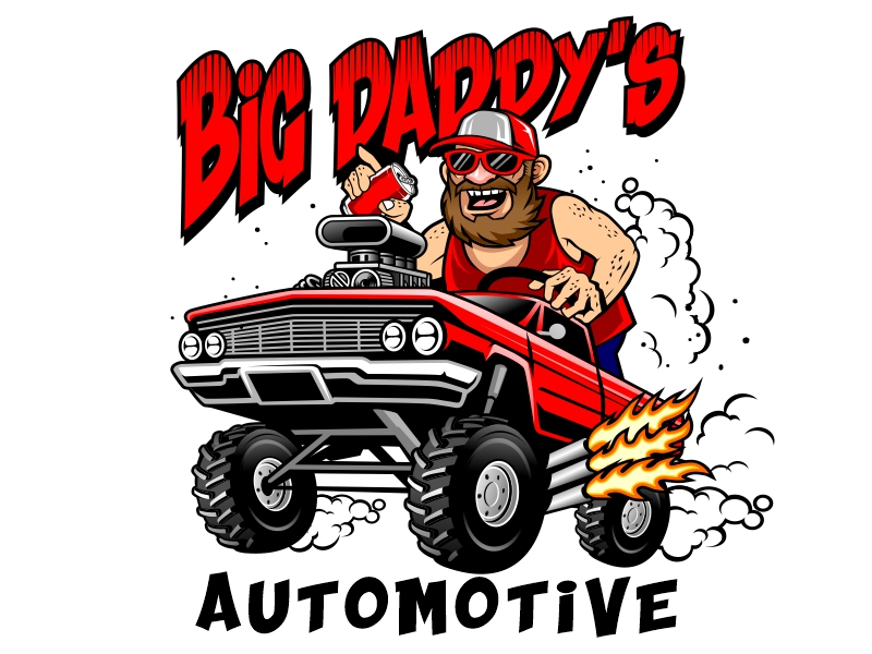 big daddy’s automotive logo design by haze
