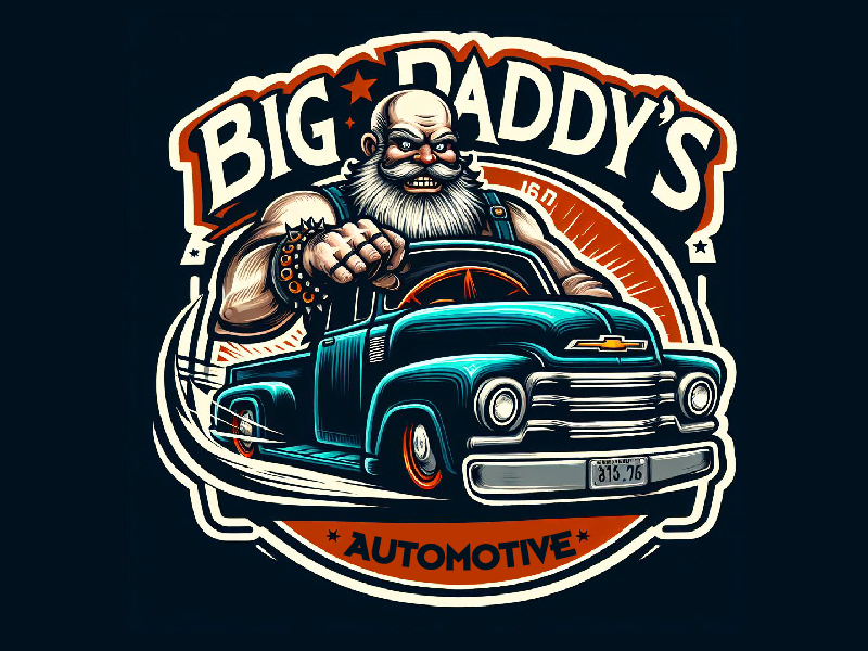 big daddy’s automotive logo design by Xeon