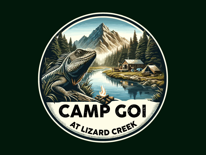 Camp GOI at Lizard Creek logo design by Ebad uddin