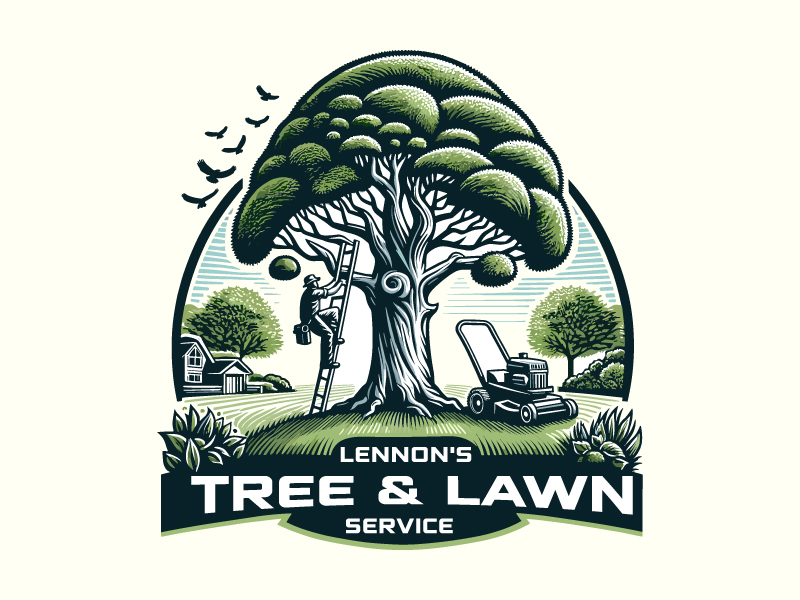 Lennon's Tree & Lawn Service logo design by Ebad uddin