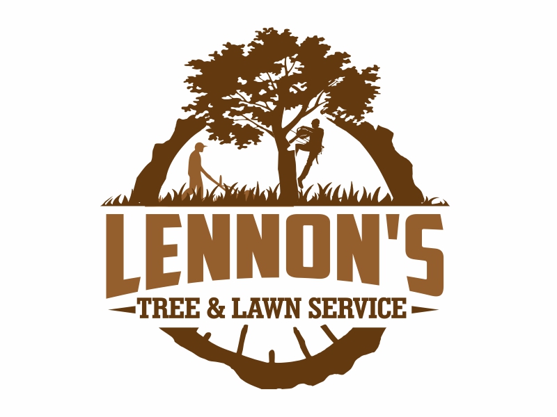 Lennon's Tree & Lawn Service logo design by YONK