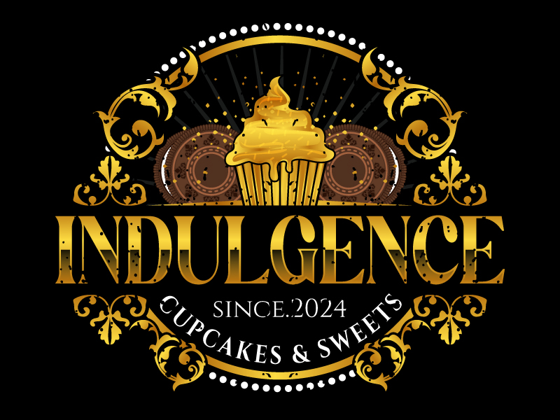 Indulgence Cupcakes & Sweets logo design by LogoQueen