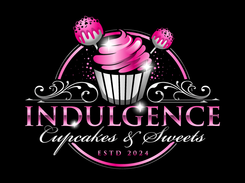 Indulgence Cupcakes & Sweets logo design by DreamLogoDesign