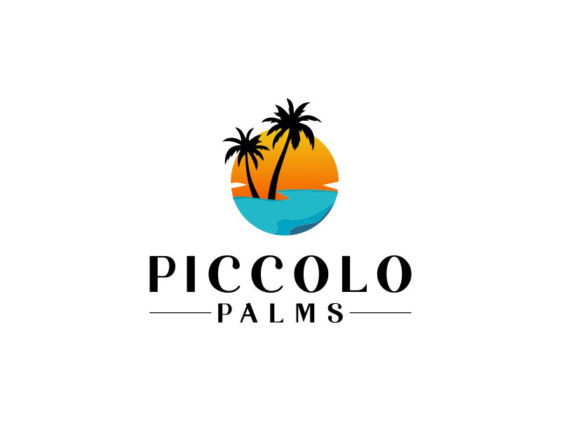 Piccolo Palms logo design by violin