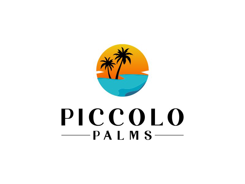 Piccolo Palms logo design by violin