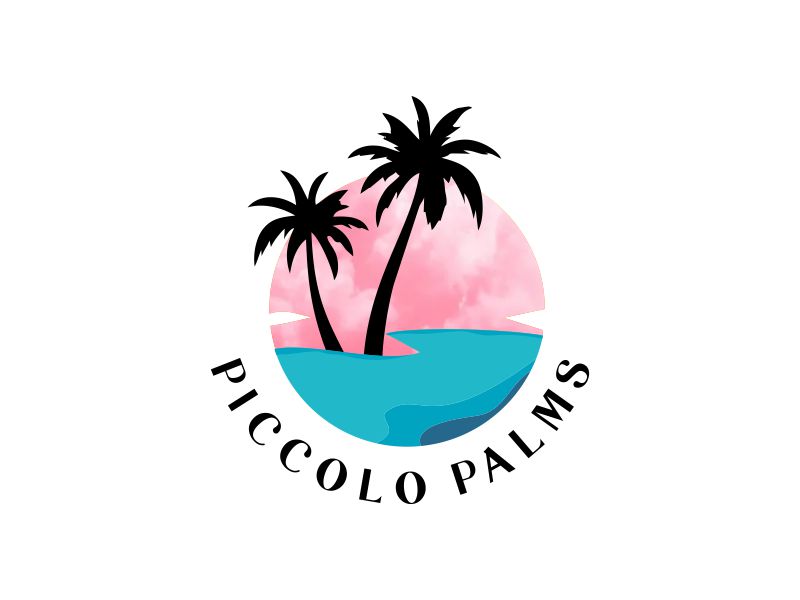 Piccolo Palms logo design by violin