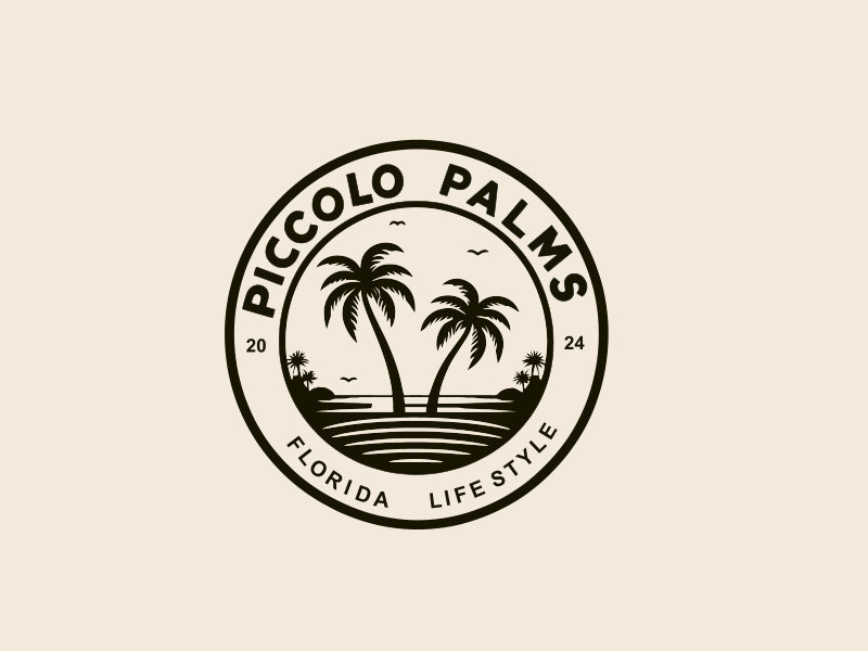 Piccolo Palms logo design by mjmdesigns