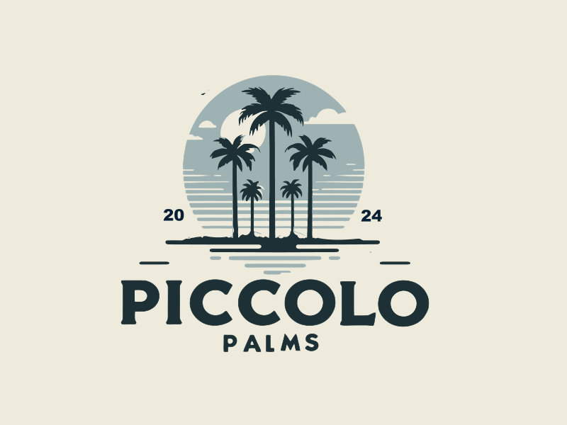 Piccolo Palms logo design by mjmdesigns